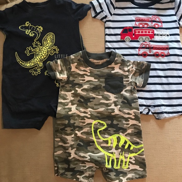 Child Of Mine By Carter's Baby Boy Summer Romper - Picture 1 of 8